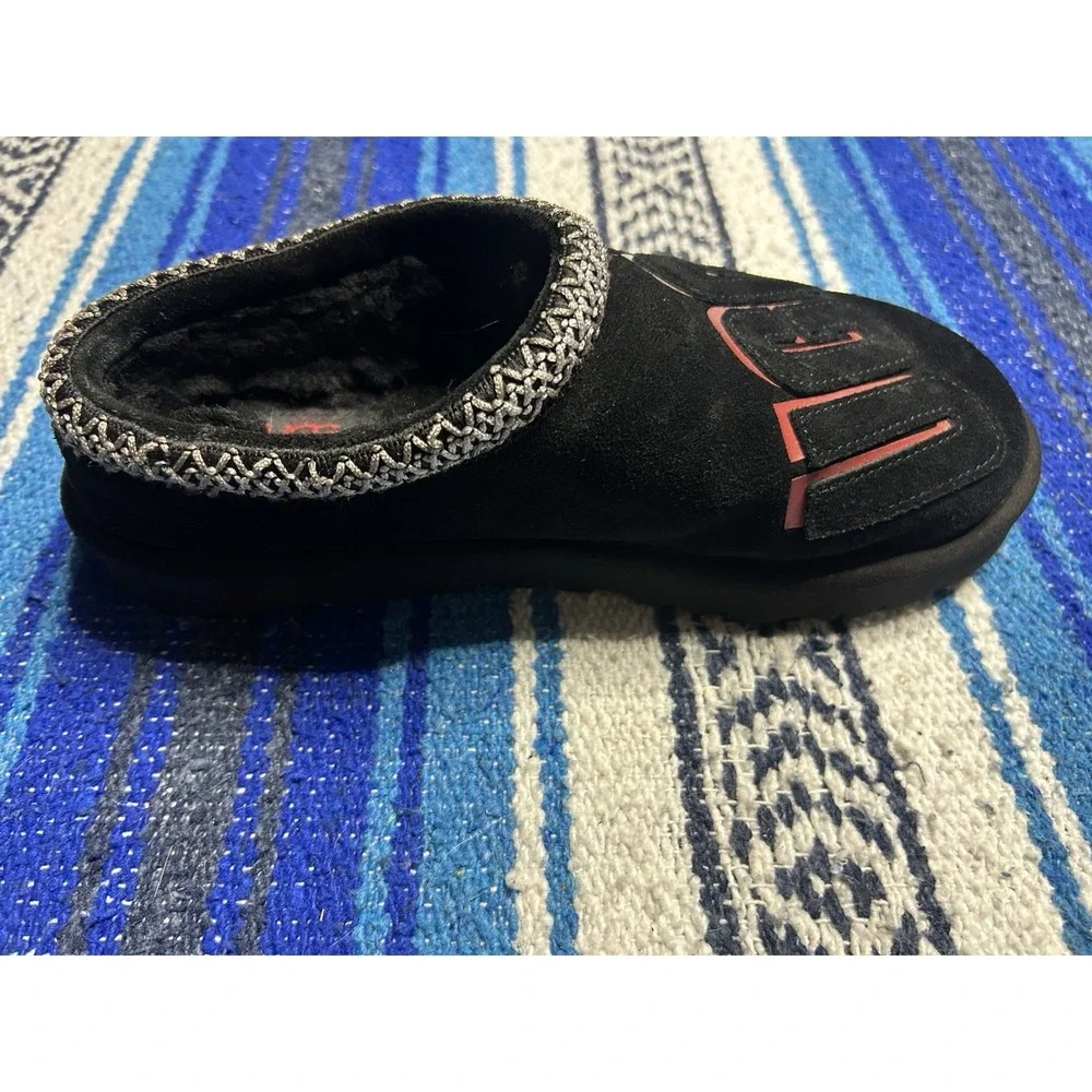 UGG Mens Tasman Graphic Shadow Logo Slippers Black Size 8 Loungewear